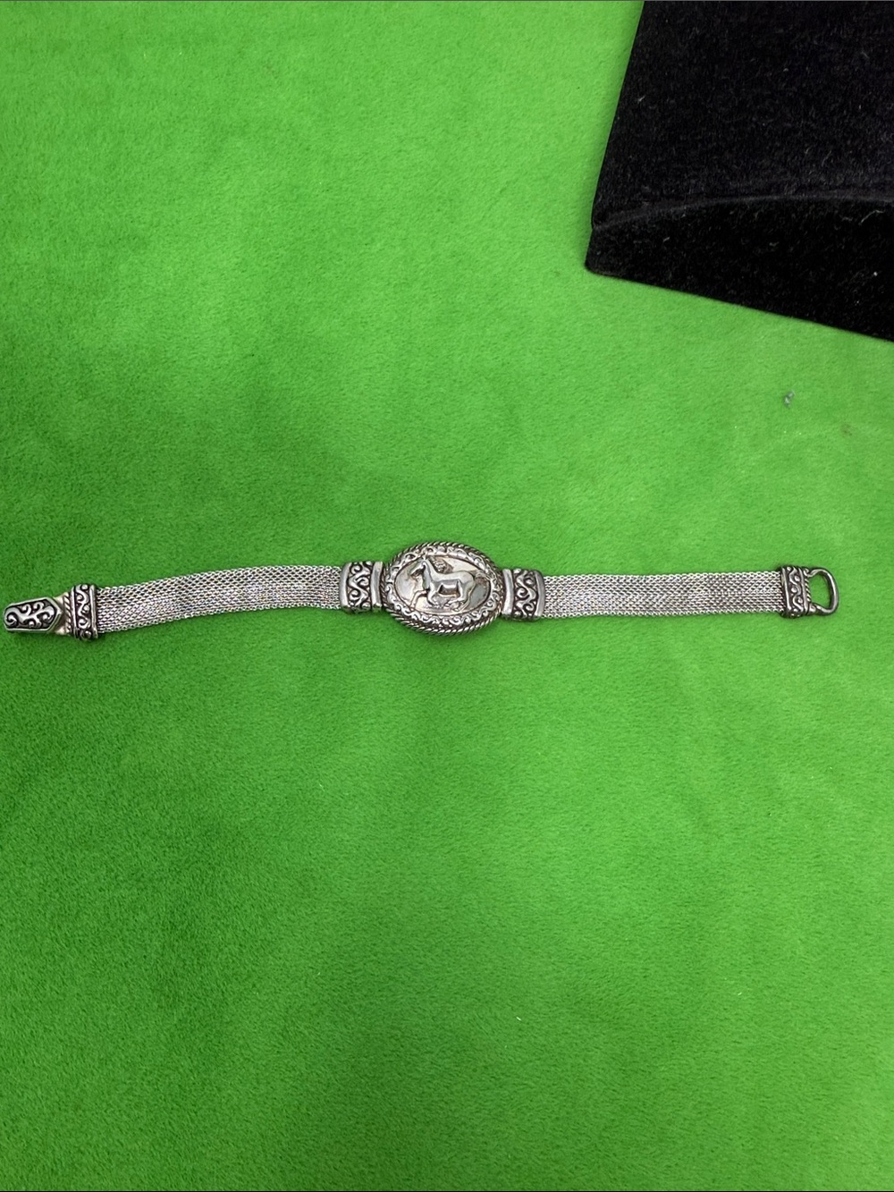 Silver Tone Horse Bracelet